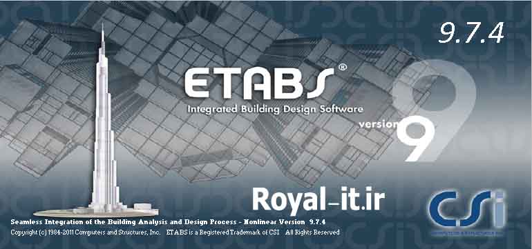 دانلود نرم افزار Etabs 9.7.4